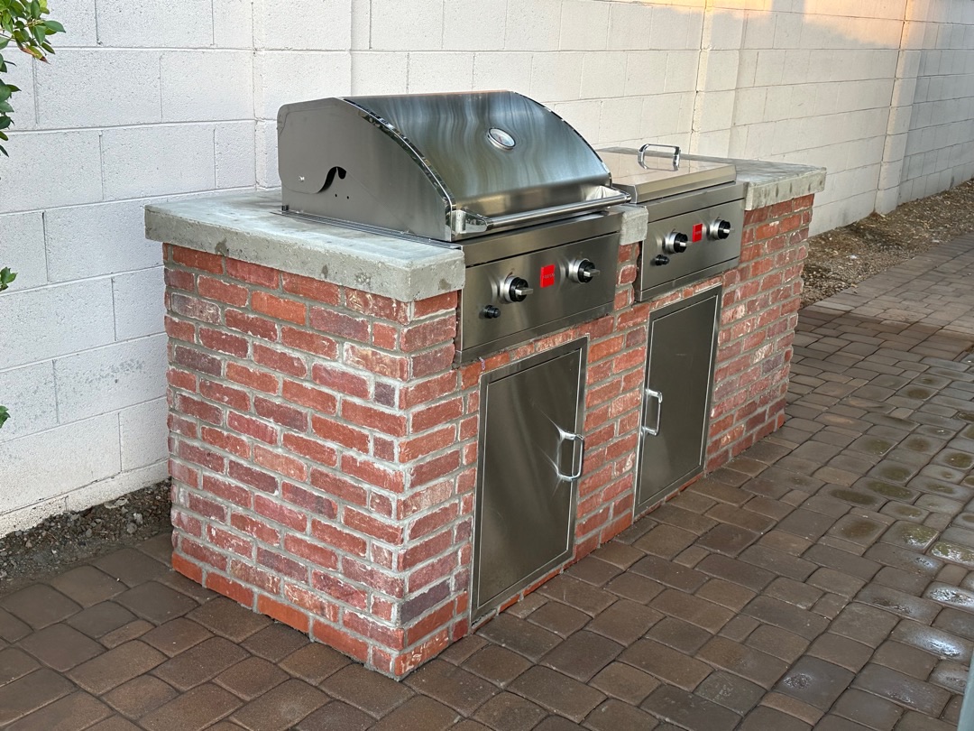 Brick BBQ Island — Side Profile