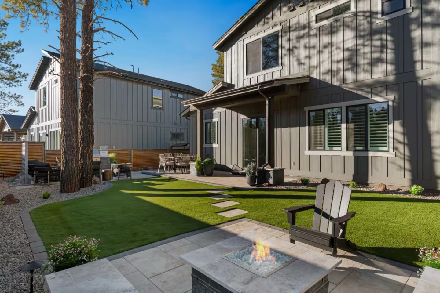 Square Fire Feature & Stepping Stones