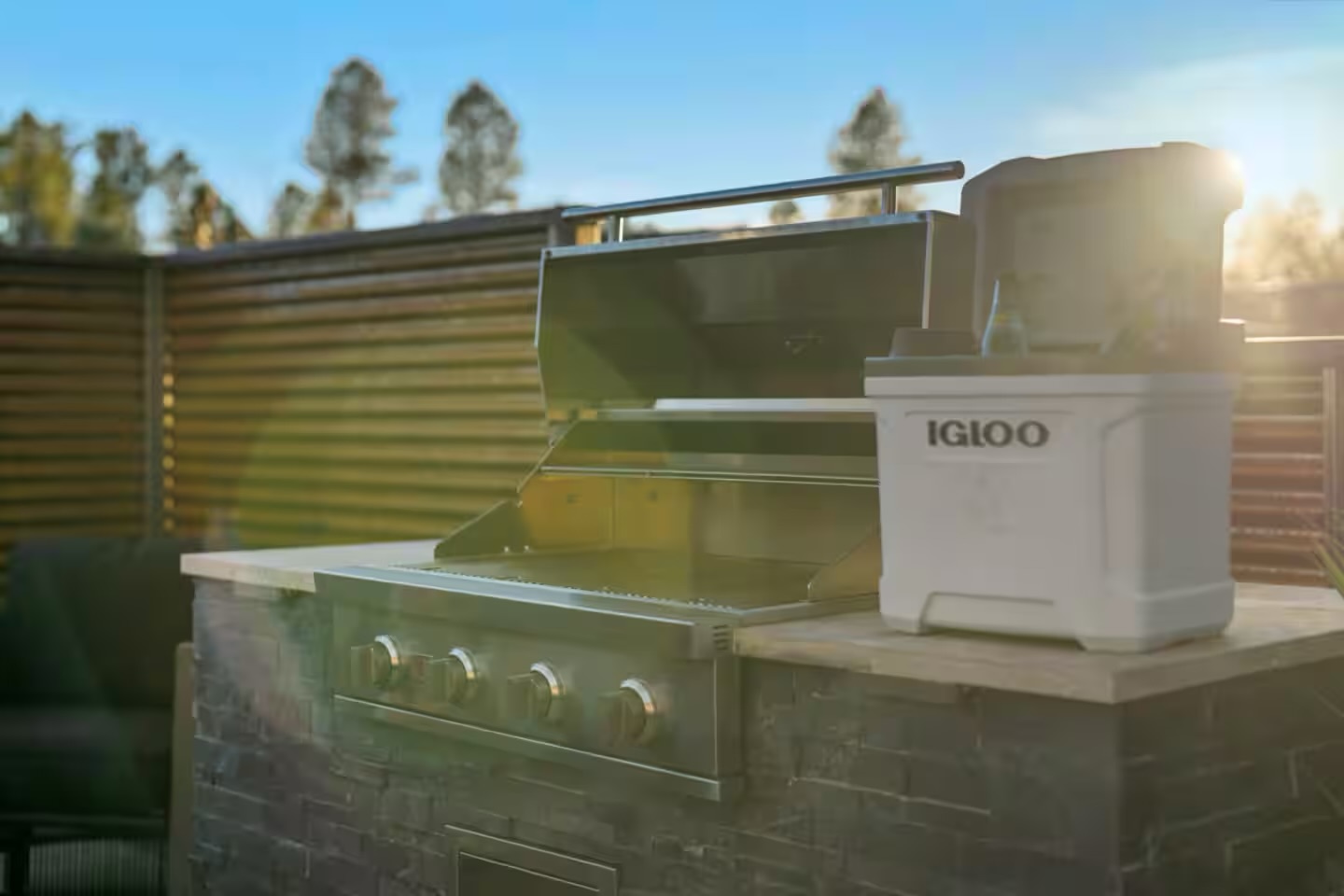 Golden Hour Grill Station